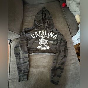 Catalina Island cropped hoodie